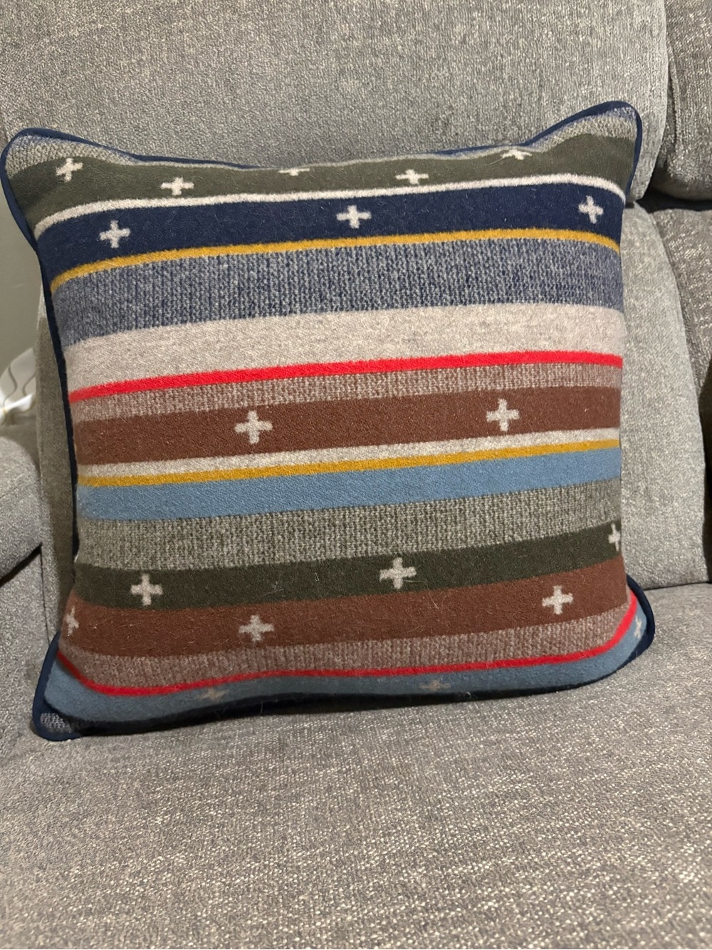1 PENDLETON - SCOUT STRIPE PILLOW 18”x18”